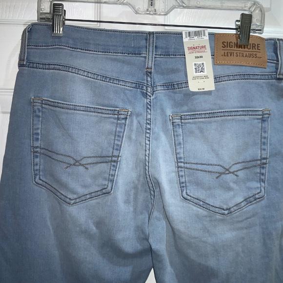 Levi Strauss Signature Regular Taper jeans sz 32 x 30 light wash New - Picture 6 of 7